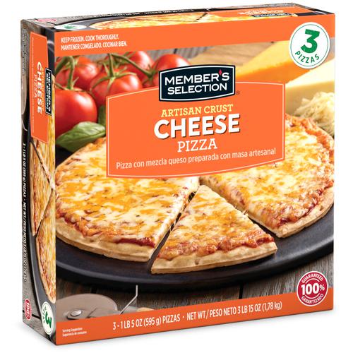 Member's Selection Pizza de Queso con Corteza Artesanal, 3 Unidades / 595 g  / 1.3 lb | PriceSmart Trinidad and Tobago