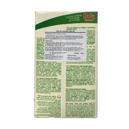 Halta Cucina Crema de Leche 1 L / 33.81 oz Lácteos y Huevos